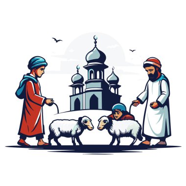 Kutsal Kurban El Adah İllüstrasyon