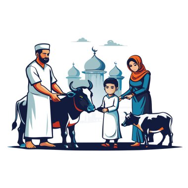 Kutsal Kurban El Adah İllüstrasyon