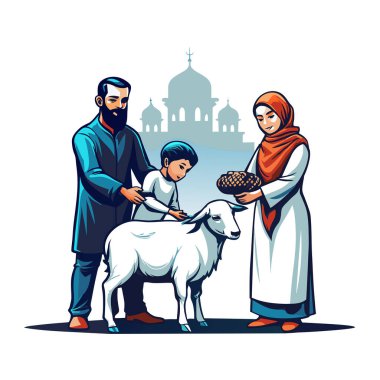 Kutsal Kurban El Adah İllüstrasyon