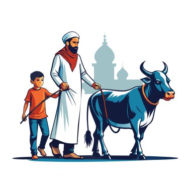 Kutsal Kurban El Adah İllüstrasyon