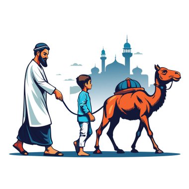 Kutsal Kurban El Adah İllüstrasyon