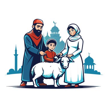 Kutsal Kurban El Adah İllüstrasyon