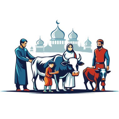 Kutsal Kurban El Adah İllüstrasyon