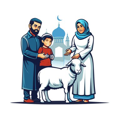 Kutsal Kurban El Adah İllüstrasyon