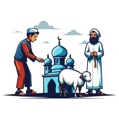 Kutsal Kurban El Adah İllüstrasyon