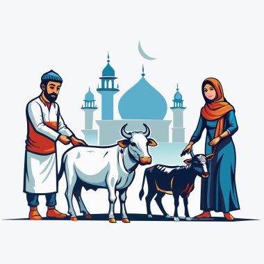 Kutsal Kurban El Adah İllüstrasyon