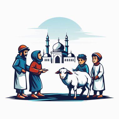 Kutsal Kurban El Adah İllüstrasyon