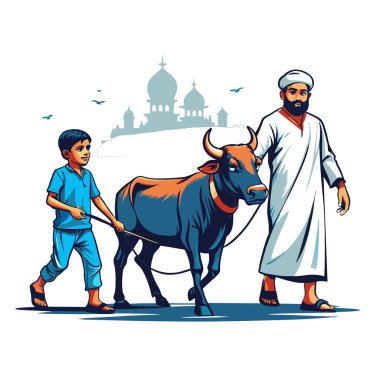 Kutsal Kurban El Adah İllüstrasyon