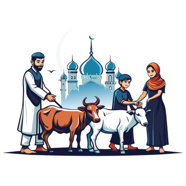 Kutsal Kurban El Adah İllüstrasyon