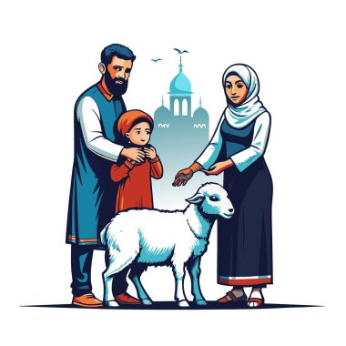 Kutsal Kurban El Adah İllüstrasyon