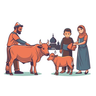 Kutsal Kurban El Adah İllüstrasyon