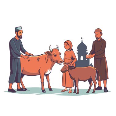 Kutsal Kurban El Adah İllüstrasyon