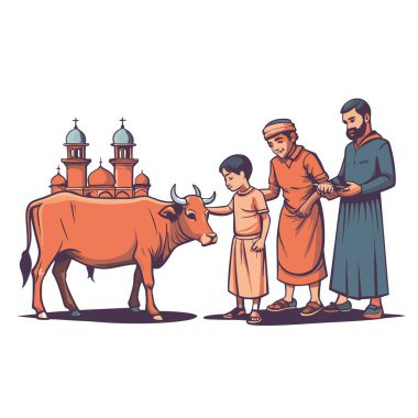 Kutsal Kurban El Adah İllüstrasyon