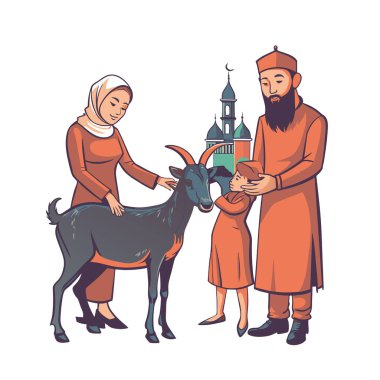 Kutsal Kurban El Adah İllüstrasyon