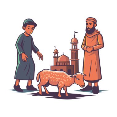 Kutsal Kurban El Adah İllüstrasyon