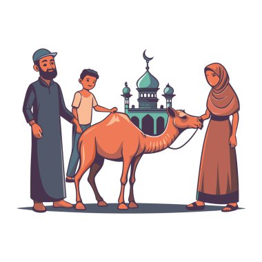 Kutsal Kurban El Adah İllüstrasyon