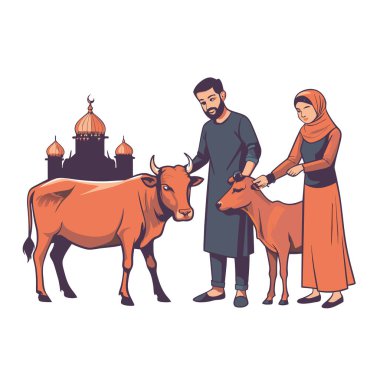 Kutsal Kurban El Adah İllüstrasyon