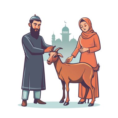 Kutsal Kurban El Adah İllüstrasyon