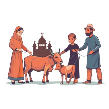 Kutsal Kurban El Adah İllüstrasyon