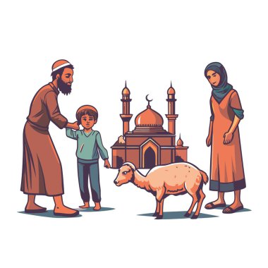 Kutsal Kurban El Adah İllüstrasyon