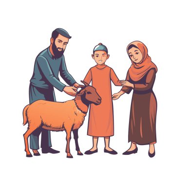 Kutsal Kurban El Adah İllüstrasyon