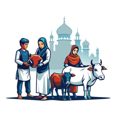 Kutsal Kurban El Adah İllüstrasyon