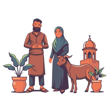 Kutsal Kurban El Adah İllüstrasyon