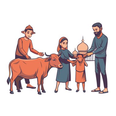 Kutsal Kurban El Adah İllüstrasyon