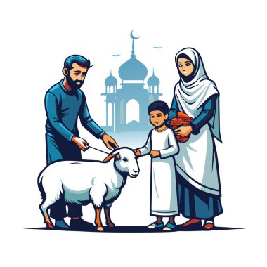 Kutsal Kurban El Adah İllüstrasyon