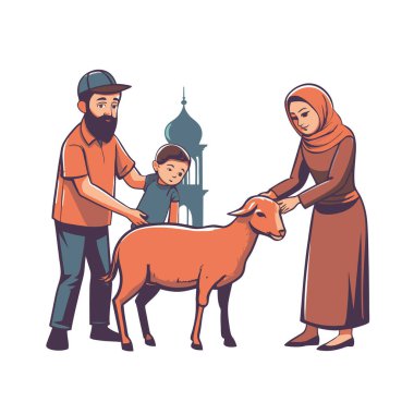 Kutsal Kurban El Adah İllüstrasyon