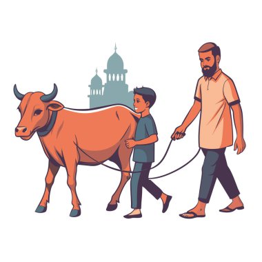 Kutsal Kurban El Adah İllüstrasyon