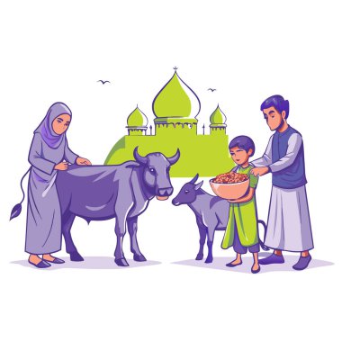 Kutsal Kurban El Adah İllüstrasyon