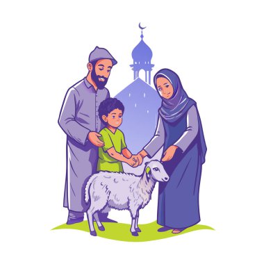 Kutsal Kurban El Adah İllüstrasyon