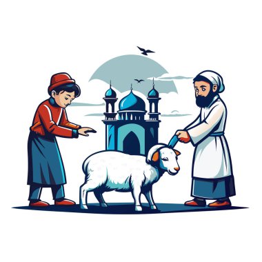 Kutsal Kurban El Adah İllüstrasyon