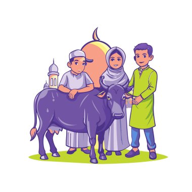 Kutsal Kurban El Adah İllüstrasyon