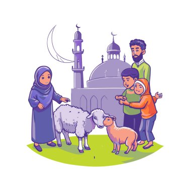 Kutsal Kurban El Adah İllüstrasyon