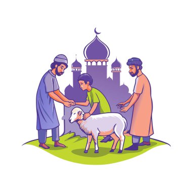 Kutsal Kurban El Adah İllüstrasyon