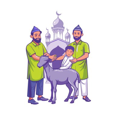 Kutsal Kurban El Adah İllüstrasyon