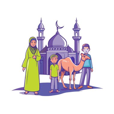 Kutsal Kurban El Adah İllüstrasyon