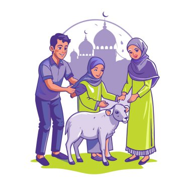 Kutsal Kurban El Adah İllüstrasyon