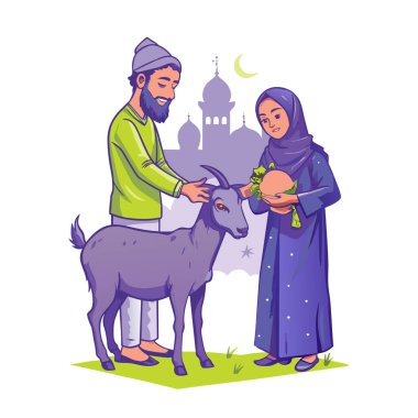 Kutsal Kurban El Adah İllüstrasyon