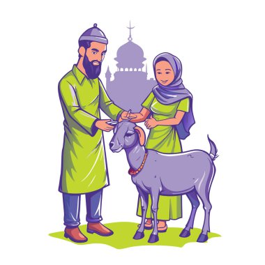 Kutsal Kurban El Adah İllüstrasyon