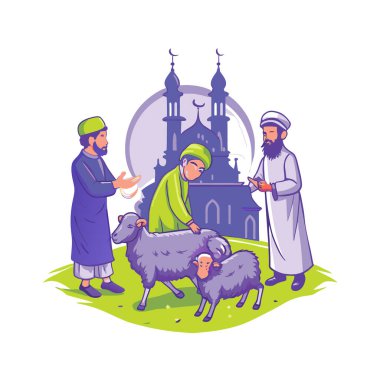 Kutsal Kurban El Adah İllüstrasyon