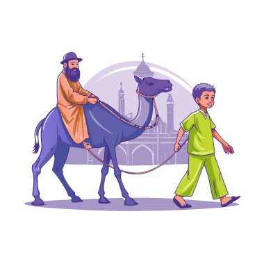 Kutsal Kurban El Adah İllüstrasyon