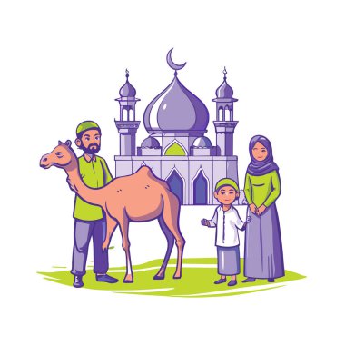 Kutsal Kurban El Adah İllüstrasyon