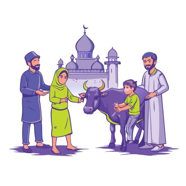 Kutsal Kurban El Adah İllüstrasyon