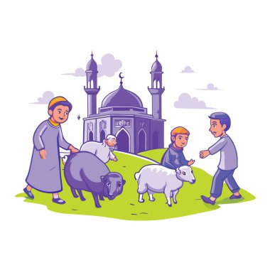 Kutsal Kurban El Adah İllüstrasyon