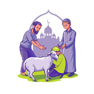 Kutsal Kurban El Adah İllüstrasyon