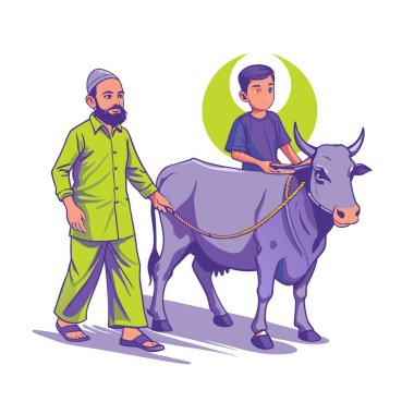 Kutsal Kurban El Adah İllüstrasyon