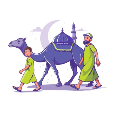 Kutsal Kurban El Adah İllüstrasyon